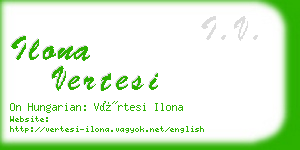 ilona vertesi business card